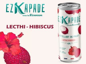 Ezkapade Pétillant de Fruit Letchi Hibiscus 250ml (X12)