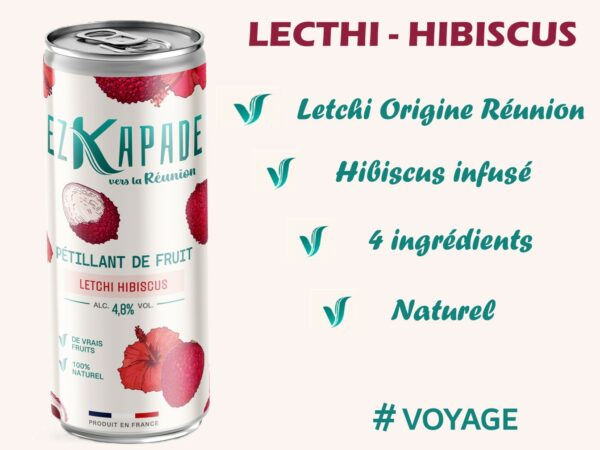 Ezkapade Pétillant de Fruit lot mixé Letchi (x6)  Ananas (x6) – Image 5