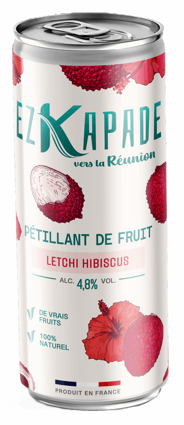 Ezkapade Pétillant de Fruit lot mixé Letchi (x6)  Ananas (x6) – Image 4